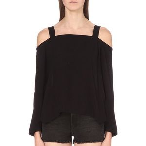 All saints black off shoulder elvi top $250